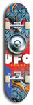 North American maple skateboard deck designed by underground artist BellyRash -- available in widths between 7.5 to 8.5 inches in both mellow concave and steep concave shapes. Artwork: UFO logo.