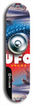 North American maple skateboard deck designed by underground artist BellyRash -- available in widths between 7.5 to 8.5 inches in both mellow concave and steep concave shapes. Artwork: UFO logo.