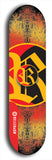 North American maple skateboard deck designed by underground artist BellyRash -- available in widths between 7.5 to 8.5 inches in both mellow concave and steep concave shapes. Artwork: street art and street artist and R skateboard logo