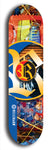 North American maple skateboard deck designed by underground artist BellyRash -- available in widths between 7.5 to 8.5 inches in both mellow concave and steep concave shapes. Artwork: street art and street artist and R skateboard logo