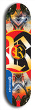 North American maple skateboard deck designed by underground artist BellyRash -- available in widths between 7.5 to 8.5 inches in both mellow concave and steep concave shapes. Artwork: street art and street artist and R skateboard logo