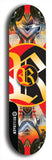 North American maple skateboard deck designed by underground artist BellyRash -- available in widths between 7.5 to 8.5 inches in both mellow concave and steep concave shapes. Artwork: street art and street artist and R skateboard logo