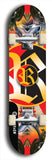 North American maple skateboard deck designed by underground artist BellyRash -- available in widths between 7.5 to 8.5 inches in both mellow concave and steep concave shapes. Artwork: street art and street artist and R skateboard logo