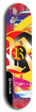 North American maple skateboard deck designed by underground artist BellyRash -- available in widths between 7.5 to 8.5 inches in both mellow concave and steep concave shapes. Artwork: street art and street artist and R skateboard logo