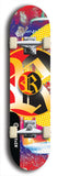 North American maple skateboard deck designed by underground artist BellyRash -- available in widths between 7.5 to 8.5 inches in both mellow concave and steep concave shapes. Artwork: street art and street artist and R skateboard logo