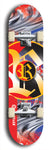 North American maple skateboard deck designed by underground artist BellyRash -- available in widths between 7.5 to 8.5 inches in both mellow concave and steep concave shapes. Artwork: street art and street artist and R skateboard logo