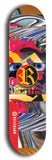 North American maple skateboard deck designed by underground artist BellyRash -- available in widths between 7.5 to 8.5 inches in both mellow concave and steep concave shapes. Artwork: street art and street artist and R skateboard logo