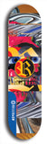 North American maple skateboard deck designed by underground artist BellyRash -- available in widths between 7.5 to 8.5 inches in both mellow concave and steep concave shapes. Artwork: street art and street artist and R skateboard logo