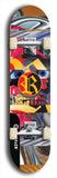 North American maple skateboard deck designed by underground artist BellyRash -- available in widths between 7.5 to 8.5 inches in both mellow concave and steep concave shapes. Artwork: street art and street artist and R skateboard logo