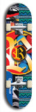 North American maple skateboard deck designed by underground artist BellyRash -- available in widths between 7.5 to 8.5 inches in both mellow concave and steep concave shapes. Artwork: street art and street artist and R skateboard logo