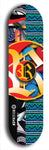 North American maple skateboard deck designed by underground artist BellyRash -- available in widths between 7.5 to 8.5 inches in both mellow concave and steep concave shapes. Artwork: street art and street artist and R skateboard logo