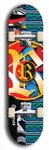 North American maple skateboard deck designed by underground artist BellyRash -- available in widths between 7.5 to 8.5 inches in both mellow concave and steep concave shapes. Artwork: street art and street artist and R skateboard logo