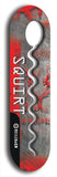 North American maple skateboard deck designed by underground artist BellyRash -- available in widths between 7.5 to 8.5 inches in both mellow concave and steep concave shapes. Artwork: street art and street artist and Squirt skateboard brand logo