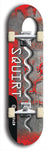 North American maple skateboard deck designed by underground artist BellyRash -- available in widths between 7.5 to 8.5 inches in both mellow concave and steep concave shapes. Artwork: street art and street artist and Squirt skateboard brand logo