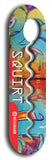 North American maple skateboard deck designed by underground artist BellyRash -- available in widths between 7.5 to 8.5 inches in both mellow concave and steep concave shapes. Artwork: street art and street artist and Squirt skateboard brand logo