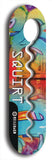 North American maple skateboard deck designed by underground artist BellyRash -- available in widths between 7.5 to 8.5 inches in both mellow concave and steep concave shapes. Artwork: street art and street artist and Squirt skateboard brand logo