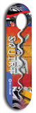 North American maple skateboard deck designed by underground artist BellyRash -- available in widths between 7.5 to 8.5 inches in both mellow concave and steep concave shapes. Artwork: street art and street artist and Squirt skateboard brand logo