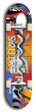 North American maple skateboard deck designed by underground artist BellyRash -- available in widths between 7.5 to 8.5 inches in both mellow concave and steep concave shapes. Artwork: street art and street artist and Squirt skateboard brand logo