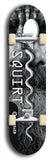 North American maple skateboard deck designed by underground artist BellyRash -- available in widths between 7.5 to 8.5 inches in both mellow concave and steep concave shapes. Artwork: street art and street artist and Squirt skateboard brand logo