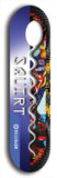 North American maple skateboard deck designed by underground artist BellyRash -- available in widths between 7.5 to 8.5 inches in both mellow concave and steep concave shapes. Artwork: street art and street artist and Squirt skateboard brand logo