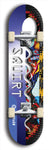 North American maple skateboard deck designed by underground artist BellyRash -- available in widths between 7.5 to 8.5 inches in both mellow concave and steep concave shapes. Artwork: street art and street artist and Squirt skateboard brand logo