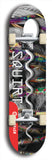 North American maple skateboard deck designed by underground artist BellyRash -- available in widths between 7.5 to 8.5 inches in both mellow concave and steep concave shapes. Artwork: street art and street artist and Squirt skateboard brand logo