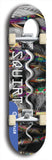 North American maple skateboard deck designed by underground artist BellyRash -- available in widths between 7.5 to 8.5 inches in both mellow concave and steep concave shapes. Artwork: street art and street artist and Squirt skateboard brand logo