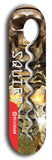 North American maple skateboard deck designed by underground artist BellyRash -- available in widths between 7.5 to 8.5 inches in both mellow concave and steep concave shapes. Artwork: street art and street artist and Squirt skateboard brand logo