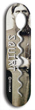 North American maple skateboard deck designed by underground artist BellyRash -- available in widths between 7.5 to 8.5 inches in both mellow concave and steep concave shapes. Artwork: street art and street artist and Squirt skateboard brand logo