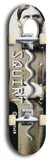 North American maple skateboard deck designed by underground artist BellyRash -- available in widths between 7.5 to 8.5 inches in both mellow concave and steep concave shapes. Artwork: street art and street artist and Squirt skateboard brand logo