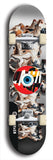 North American maple skateboard deck designed by underground artist BellyRash -- available in widths between 7.5 to 8.5 inches in both mellow concave and steep concave shapes. Artwork: street art and street artist and red VACA logo