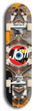 North American maple skateboard deck designed by underground artist BellyRash -- available in widths between 7.5 to 8.5 inches in both mellow concave and steep concave shapes. Artwork: street art and street artist and red VACA logo