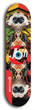 North American maple skateboard deck designed by underground artist BellyRash -- available in widths between 7.5 to 8.5 inches in both mellow concave and steep concave shapes. Artwork: street art and street artist and red VACA logo