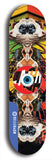 North American maple skateboard deck designed by underground artist BellyRash -- available in widths between 7.5 to 8.5 inches in both mellow concave and steep concave shapes. Artwork: street art and street artist and red VACA logo