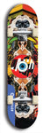 North American maple skateboard deck designed by underground artist BellyRash -- available in widths between 7.5 to 8.5 inches in both mellow concave and steep concave shapes. Artwork: street art and street artist and red VACA logo