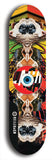 North American maple skateboard deck designed by underground artist BellyRash -- available in widths between 7.5 to 8.5 inches in both mellow concave and steep concave shapes. Artwork: street art and street artist and red VACA logo