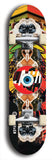 North American maple skateboard deck designed by underground artist BellyRash -- available in widths between 7.5 to 8.5 inches in both mellow concave and steep concave shapes. Artwork: street art and street artist and red VACA logo