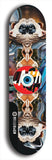 North American maple skateboard deck designed by underground artist BellyRash -- available in widths between 7.5 to 8.5 inches in both mellow concave and steep concave shapes. Artwork: street art and street artist and red VACA logo