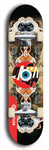 North American maple skateboard deck designed by underground artist BellyRash -- available in widths between 7.5 to 8.5 inches in both mellow concave and steep concave shapes. Artwork: street art and street artist and red VACA logo
