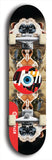 North American maple skateboard deck designed by underground artist BellyRash -- available in widths between 7.5 to 8.5 inches in both mellow concave and steep concave shapes. Artwork: street art and street artist and red VACA logo
