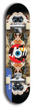 North American maple skateboard deck designed by underground artist BellyRash -- available in widths between 7.5 to 8.5 inches in both mellow concave and steep concave shapes. Artwork: street art and street artist and red VACA logo