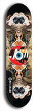 North American maple skateboard deck designed by underground artist BellyRash -- available in widths between 7.5 to 8.5 inches in both mellow concave and steep concave shapes. Artwork: street art and street artist and red VACA logo