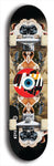 North American maple skateboard deck designed by underground artist BellyRash -- available in widths between 7.5 to 8.5 inches in both mellow concave and steep concave shapes. Artwork: street art and street artist and red VACA logo