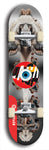 North American maple skateboard deck designed by underground artist BellyRash -- available in widths between 7.5 to 8.5 inches in both mellow concave and steep concave shapes. Artwork: street art and street artist and red VACA logo