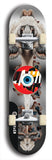 North American maple skateboard deck designed by underground artist BellyRash -- available in widths between 7.5 to 8.5 inches in both mellow concave and steep concave shapes. Artwork: street art and street artist and red VACA logo