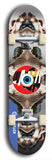 North American maple skateboard deck designed by underground artist BellyRash -- available in widths between 7.5 to 8.5 inches in both mellow concave and steep concave shapes. Artwork: street art and street artist and red VACA logo