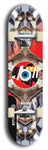 North American maple skateboard deck designed by underground artist BellyRash -- available in widths between 7.5 to 8.5 inches in both mellow concave and steep concave shapes. Artwork: street art and street artist and red VACA logo