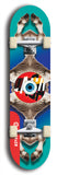 North American maple skateboard deck designed by underground artist BellyRash -- available in widths between 7.5 to 8.5 inches in both mellow concave and steep concave shapes. Artwork: street art and street artist and red VACA logo