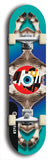 North American maple skateboard deck designed by underground artist BellyRash -- available in widths between 7.5 to 8.5 inches in both mellow concave and steep concave shapes. Artwork: street art and street artist and red VACA logo