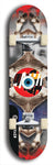 North American maple skateboard deck designed by underground artist BellyRash -- available in widths between 7.5 to 8.5 inches in both mellow concave and steep concave shapes. Artwork: street art and street artist and red VACA logo